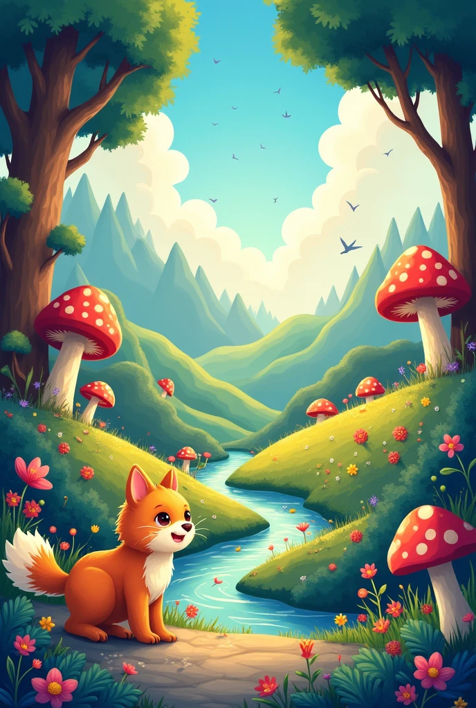 Create a background picture for children story books