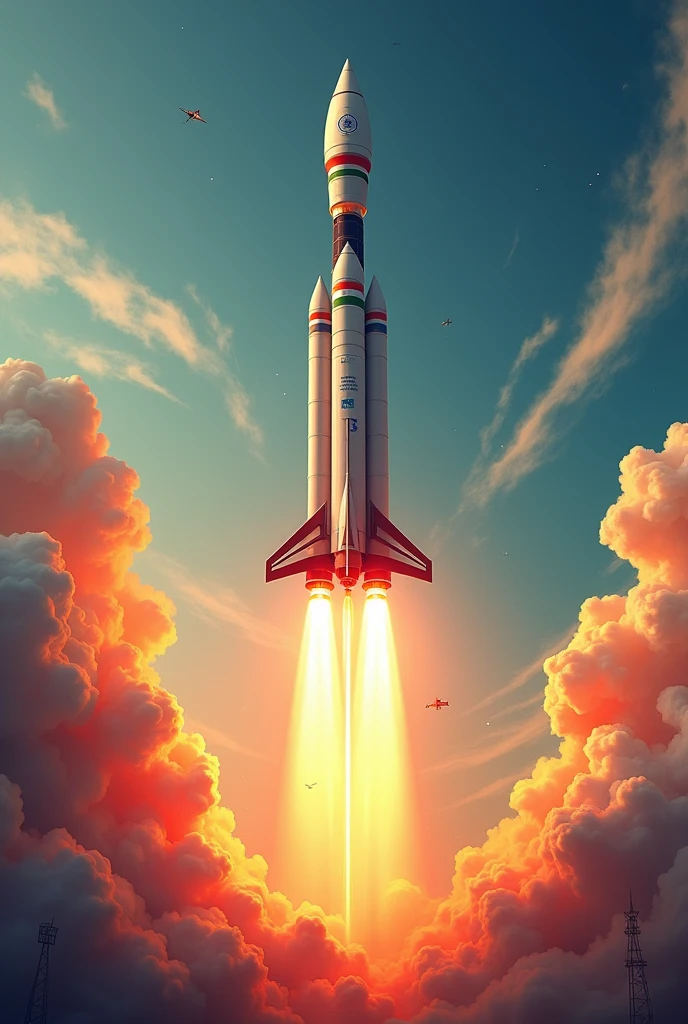 Indian Rocket launching poster