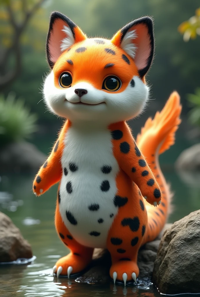 An anthropomorphic furry shark whose body colouring is called Koi.