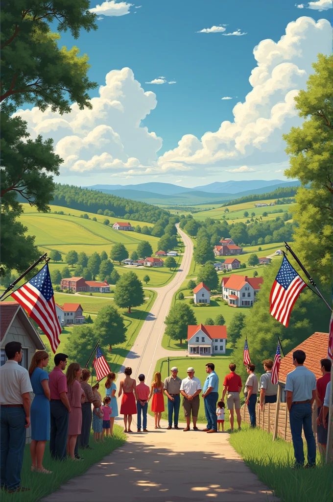 America background Greenville state