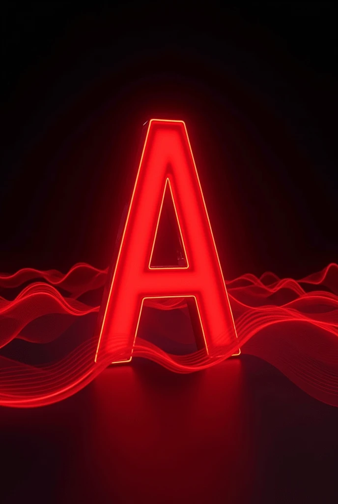 Create a black background with red letters writing electromagnetic waves with the Netflix type letter a?