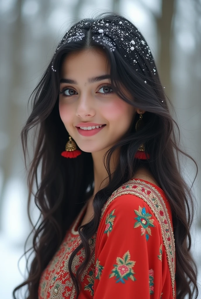 Prompt, realistic influencer
lovely cute young attractive teenage girl, 1, fair face, mole on cheek, little mouth,cute, an Instagram model, long black_hair, colorful hair, winter, dacing, wear salwar kameez, Pakistani
