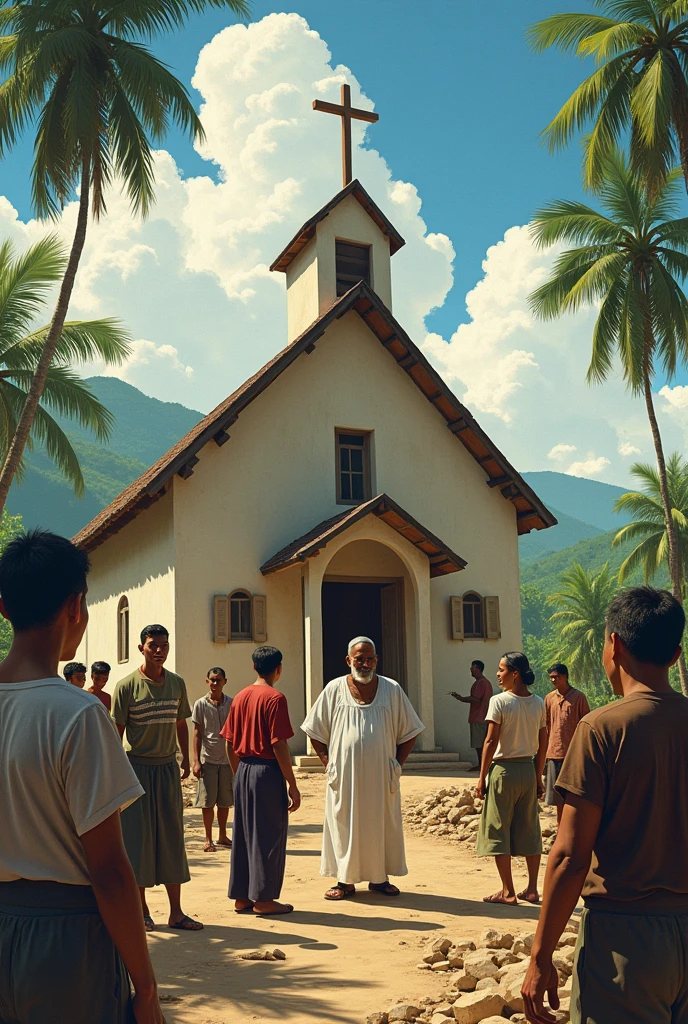 Laity helping the parish priest establish the church in rural philippines 1940s