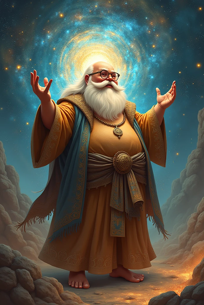 god as my language teacher (He doesn't wear glasses and is chubby)