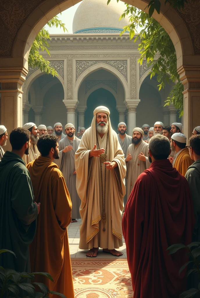 Imam next to the Companions