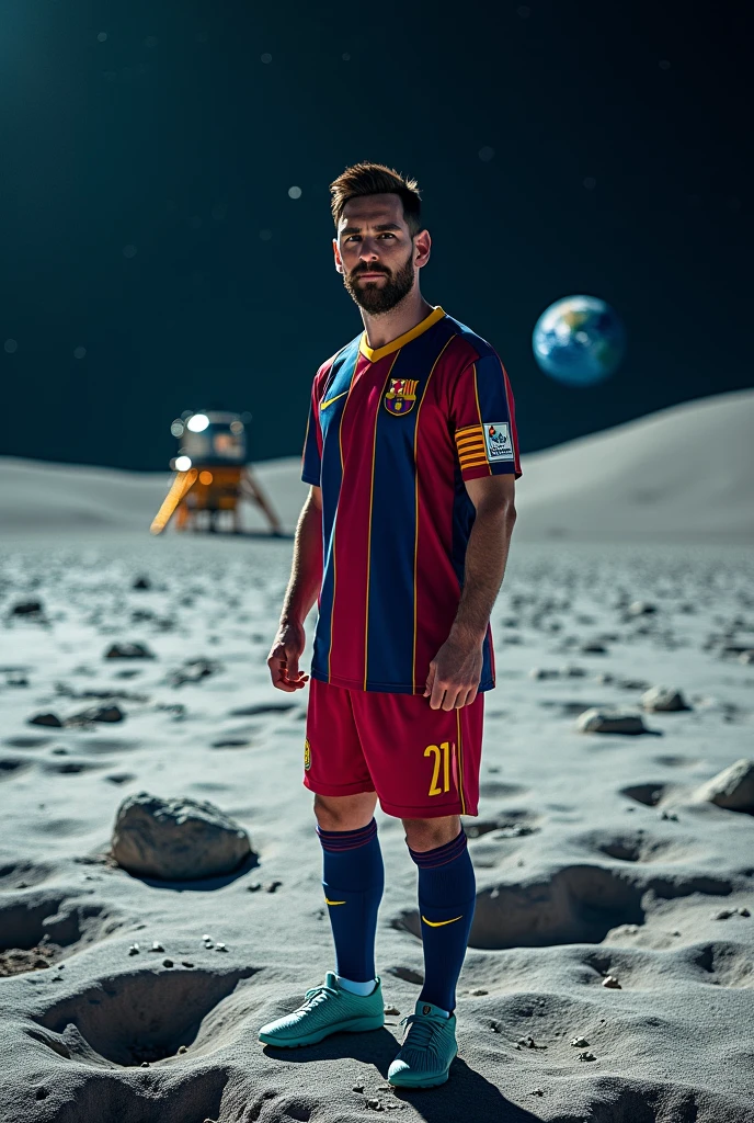 Lionel messi on moon