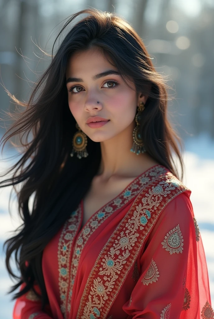 
Prompt, realistic influencer 
lovely cute young attractive teenage girl, 1, fair face, dimpal,cinematic,mole on cheek, little mouth,cute, an Instagram model, long black_hair, colorful hair, winter, dacing, wear salwar kameez, Pakistani