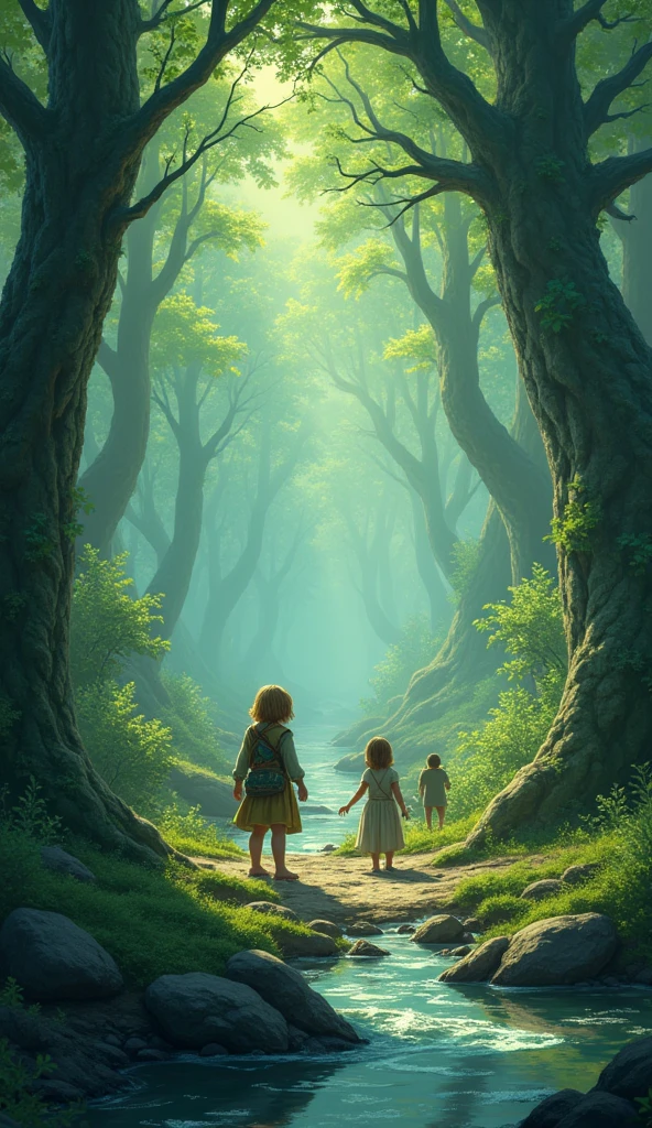 In a serene, ancient forest untouched by time, three unlikely companions—a curious young girl, a wise old forest guardian, and a mischievous spirit of the wind—embark on a quest to restore balance to their world. As they traverse enchanted glades, mystical rivers, and hidden groves, they encounter magical creatures and unravel the secrets of nature's deep harmony. Their journey challenges their understanding of the world and themselves, revealing the profound connection between all living things.