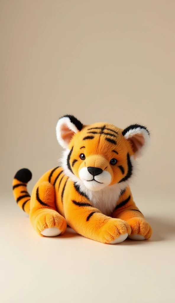 Tiger soft toy in clean background