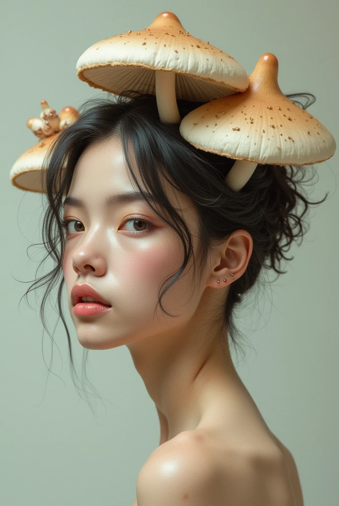 Mushroom cut beauty