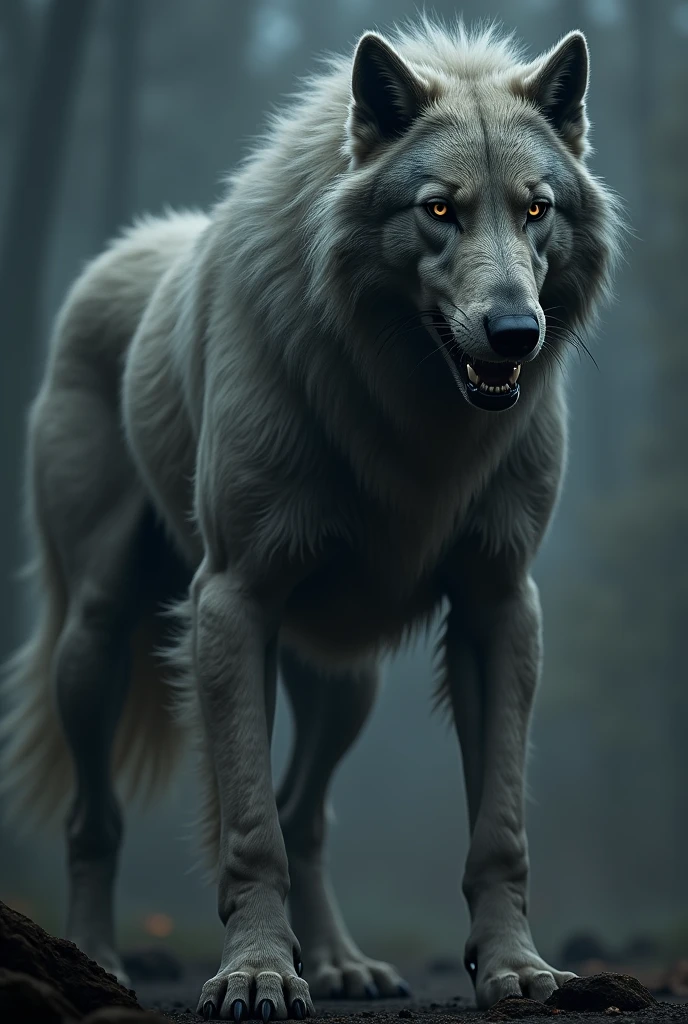 Irish Wolfhound dog angry image
