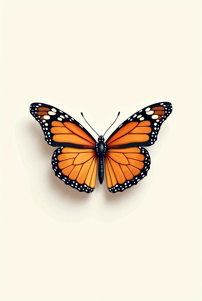 Create a delicate monarch butterfly logo