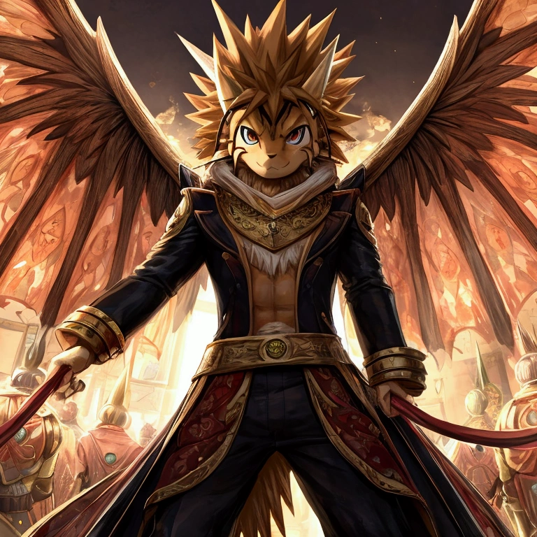 ((Highest quality,8k,Absurd Resolution,16K, masterpiece: 1.3))god,original character,god聖,人間とモンスターのIndividualityな組み合わせ,Human Fusion, Wings and horns,devilの角,Harmony between people and background,nice,characteristic,Ancient background,characteristicな,A different world of colors and pictures,Fantasyのイメージを強調する要素,A tribute to anime characters,八god庵をイメージした衣装,devil,supervillain style pose,Performance,Highly detailed textures, Beautiful Eyes, whole body,Dense and detailed face,style,dignity,雰囲気をPerformanceする,Individualityなデザイン,Great composition,One Scene,Studio Lighting,Sharp focus,whole body描写,Ultra Wide Angle,Fantasy,Presence,Original elements,Dynamic Angle,symbolic,Dynamic Lighting,Professional Color Grading,Individuality,creative,Extremely detailed,Glow effect,Hyperrealistic,8K Ultra HD, HDR,Unique Design,One and only,A magnificent composition,One Scene,アニメstyle,Studio Lighting,Ultra Wide Angle,Original elements,Detailed texture,whole body描写,Dynamic Angles,Iconic,Dynamic Lighting,Professional Color Grading,original,Extreme detail,Glow effect