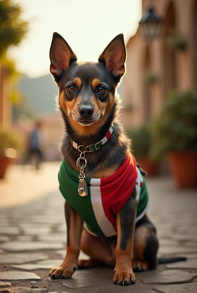 Italy flag on dog 