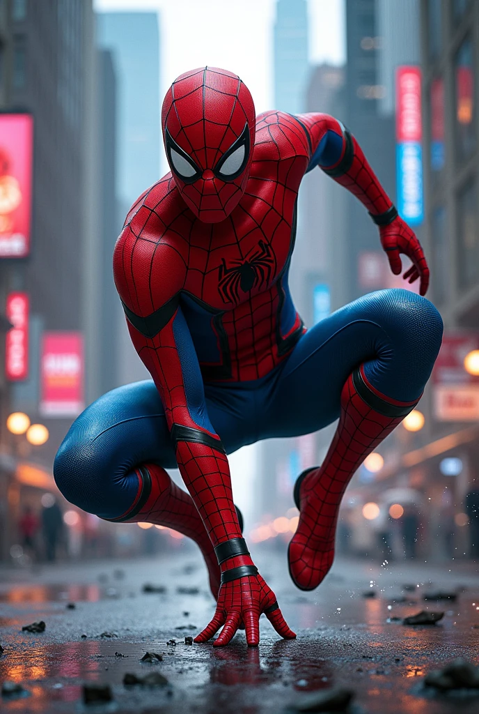 Spiderman in street