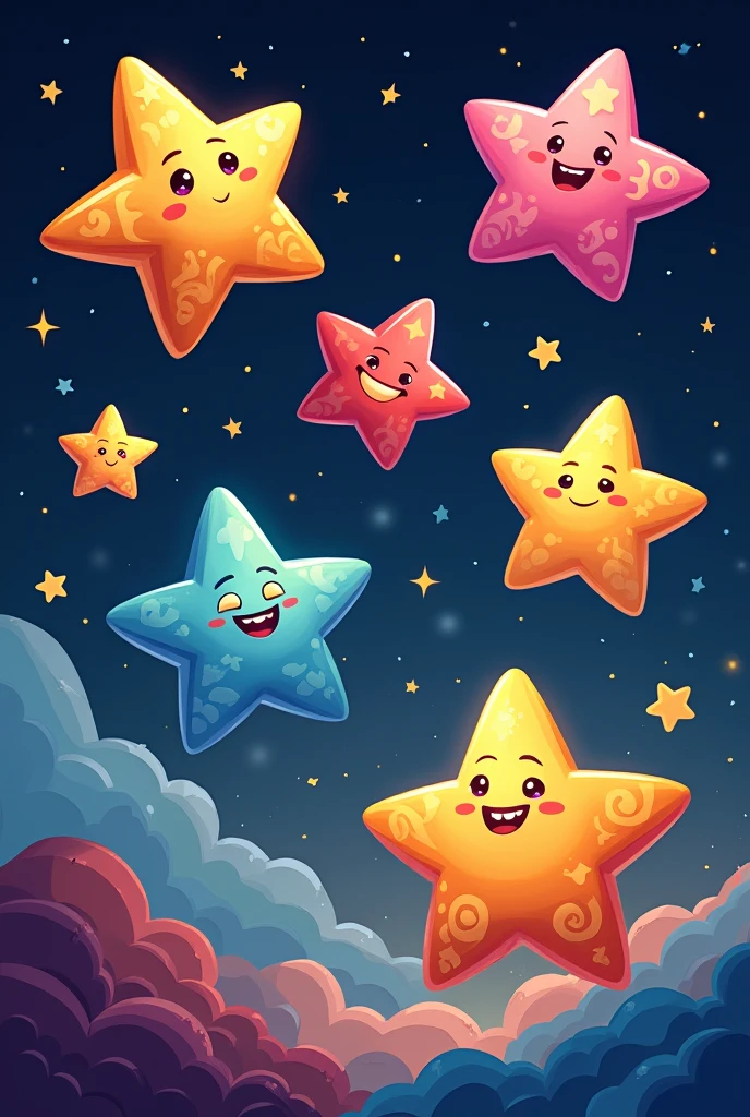Cartoon style stars