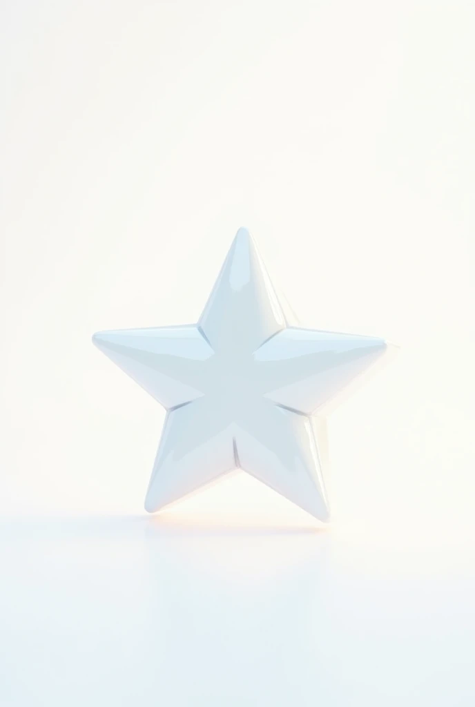 A cartoon star, pure white background