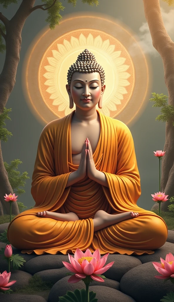 Gautam buddha image in Indian 2k regulation in natural background