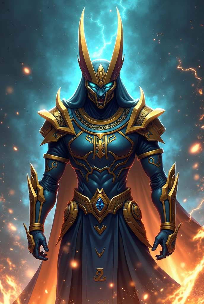 New knight of the zodiac with anime style Anubis armor