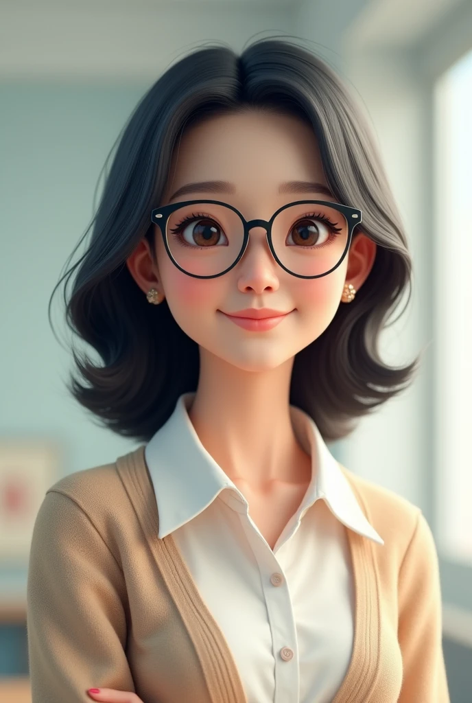 Young asian female teacher