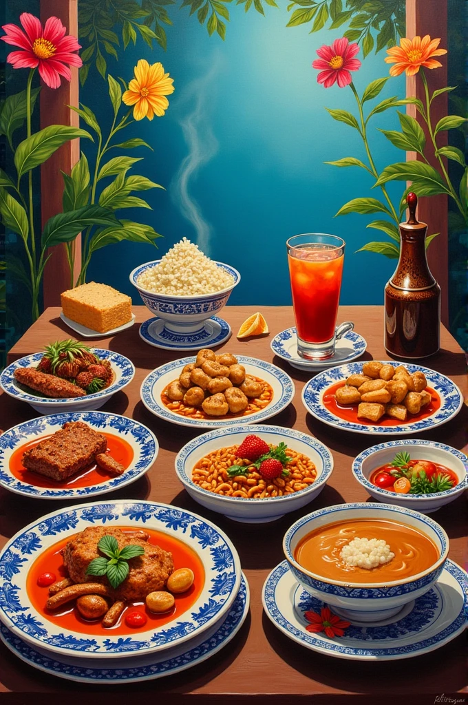 generate paint of food that represents culture in the Philippines
