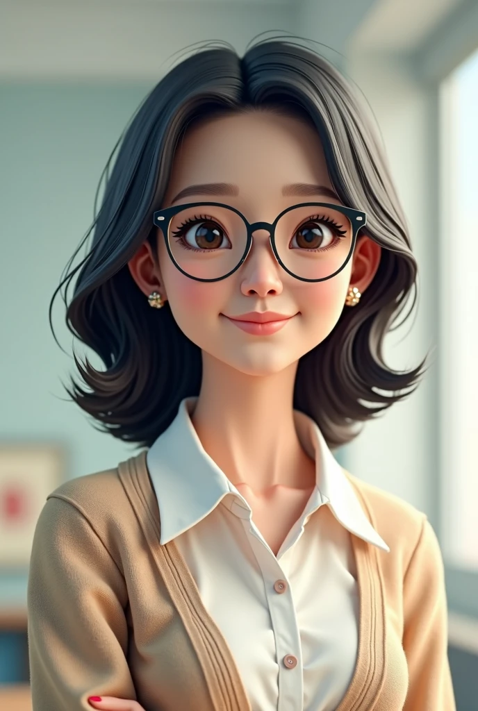 Young asian female teacher