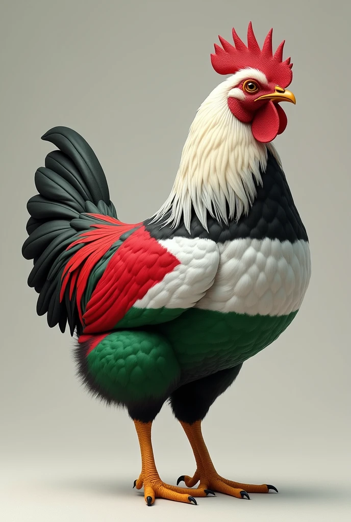 Palestine flag on hen