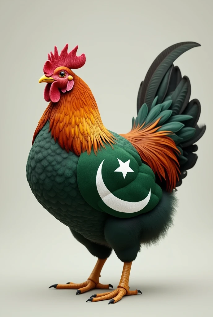 Pakistan flag on hen