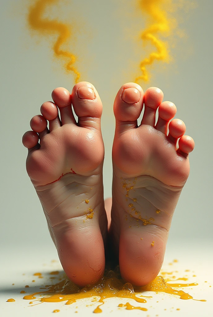 stinky feet with yellow stinklines