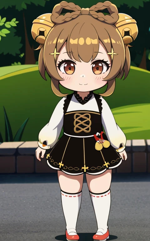fullcg,Best quality,highest quality, 8k,Soft lighting, Confused, Looking at the audience, alone, smile, Knee socks, Yaoyao Genshin Impact | Character Lora 223,((low length:1.5)),((chibi:1.5)),((little child girl)),1girl,difficult,cowboy shot,Beautiful cityscape,cute pussy,(standing:1.6),(Front facing:1.5),pretty costume,brownhair,