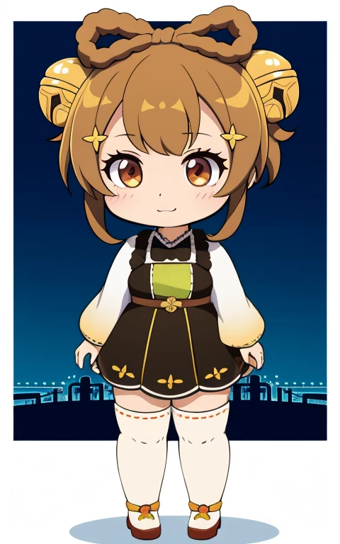  fullcg,Best quality,highest quality, 8k,Soft lighting, Confused, Looking at the audience, alone, smile, Knee socks, Yaoyao Genshin Impact | Character Lora 223,((low length:1.5)),((chibi:1.5)),((little child girl)),1girl,difficult,cowboy shot,Beautiful cityscape,cute pussy,(standing:1.6),(Front facing:1.5),pretty costume,brownhair,