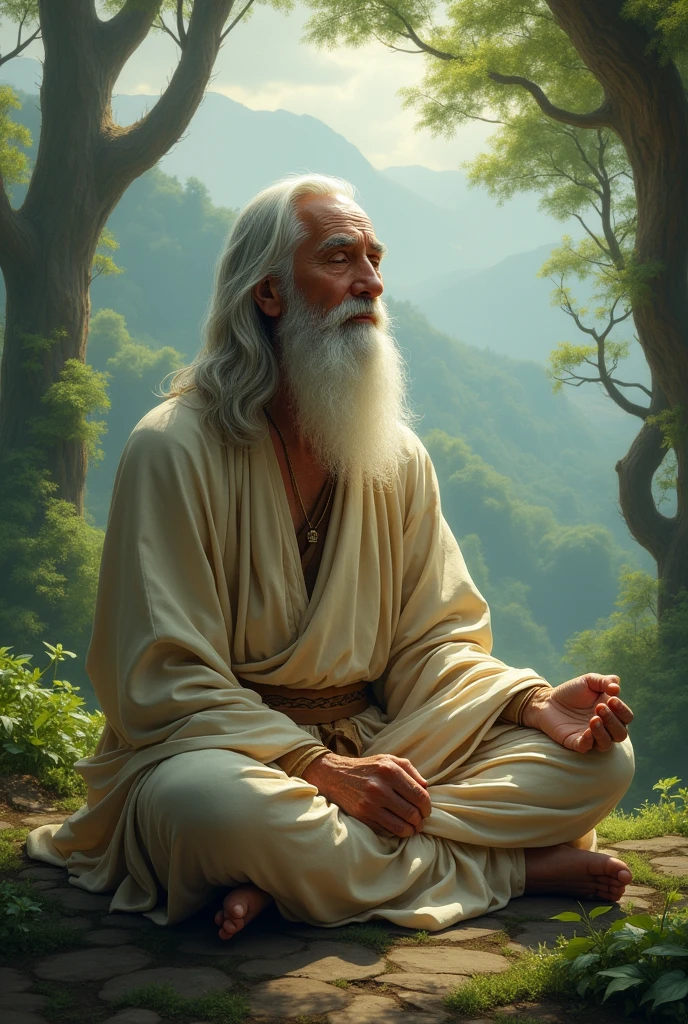 **Saint’s Reflection**: The saint reflecting on the idea of souls either reincarnating or achieving moksha