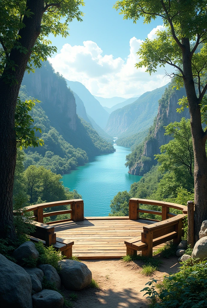 can you make a viewdeck with nature background