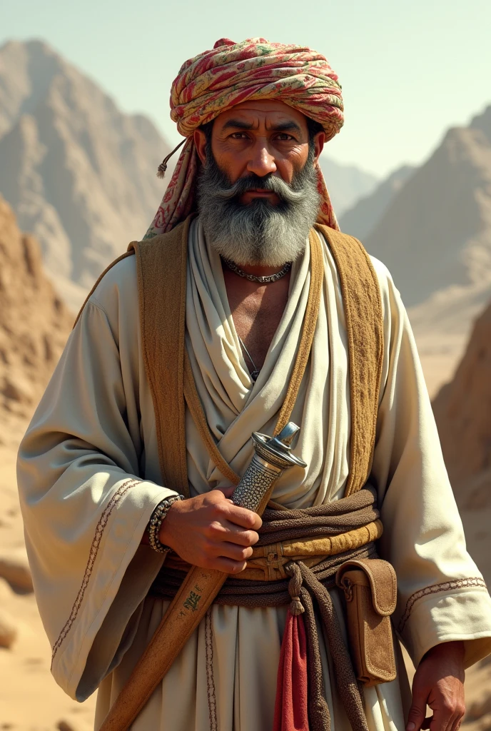 A Yemeni man wearing a dagger, a realistic image
