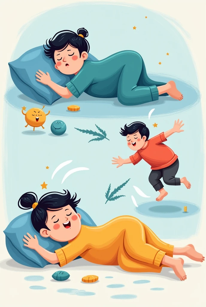 Sleep wake pattern
Simple
Cartoony