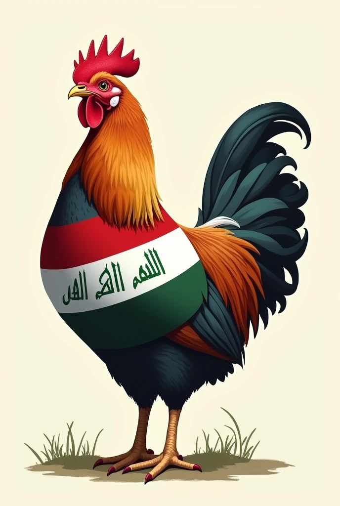 Iraq flag on hen