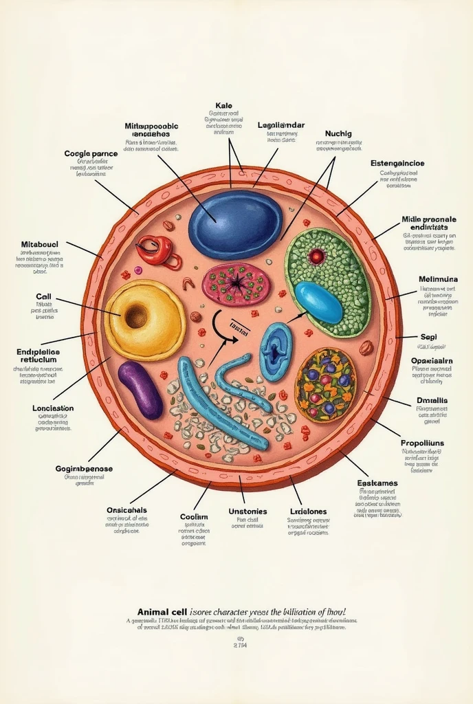 draw and label the parts of animal cells and identify the function of each organelles.