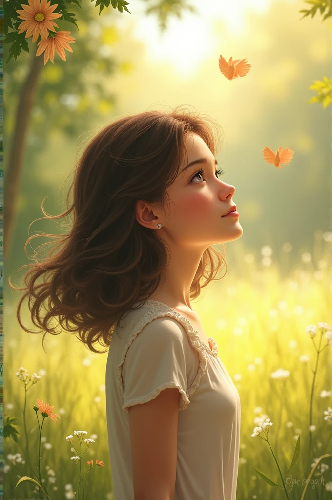 The girl started thinking to herself, "What a beautiful child! When I get married, I will also have a handsome boy."