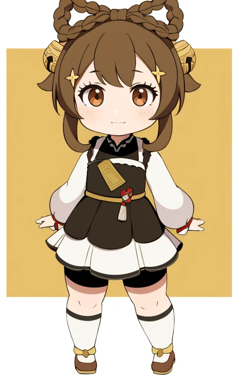  fullcg,Best quality,highest quality, 8k,Soft lighting, Confused, Looking at the audience, alone, smile, Knee socks, Yaoyao Genshin Impact | Character Lora 223,((low length:1.5)),((chibi:1.5)),((little child girl)),1girl,difficult,cowboy shot,Beautiful cityscape,cute pussy,(standing:1.6),(Front facing:1.5),pretty frill made costume,brownhair,