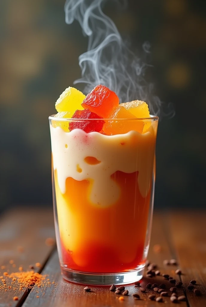 Teh tarik mixed with jelly