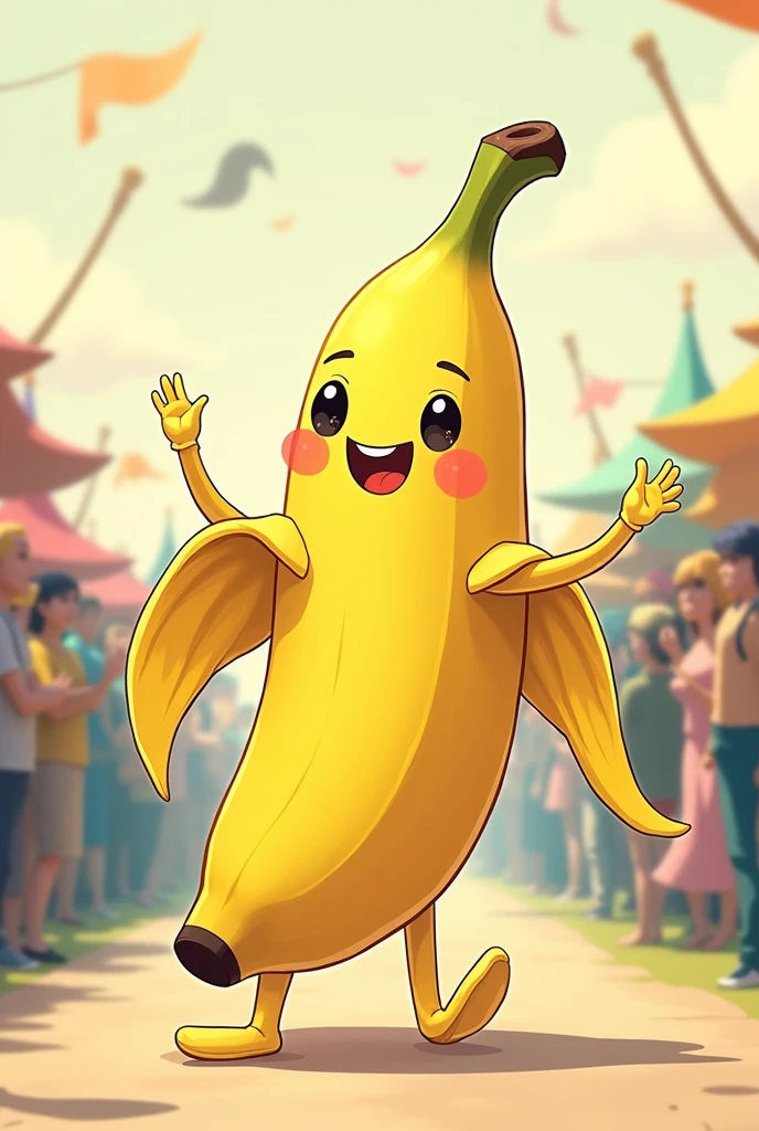 Illustration of a banana costume