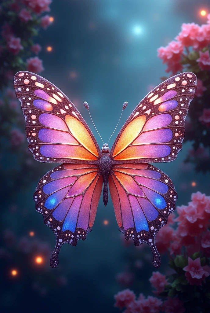 (masterpiece, top quality, best quality, official art, beautiful and aesthetic:1.2),extreme detailed,(fractal art:1.3),colorful,highest detailed,Dreamy Atmosphere,Bright color,
hudie,luminescence,butterfly, color negro