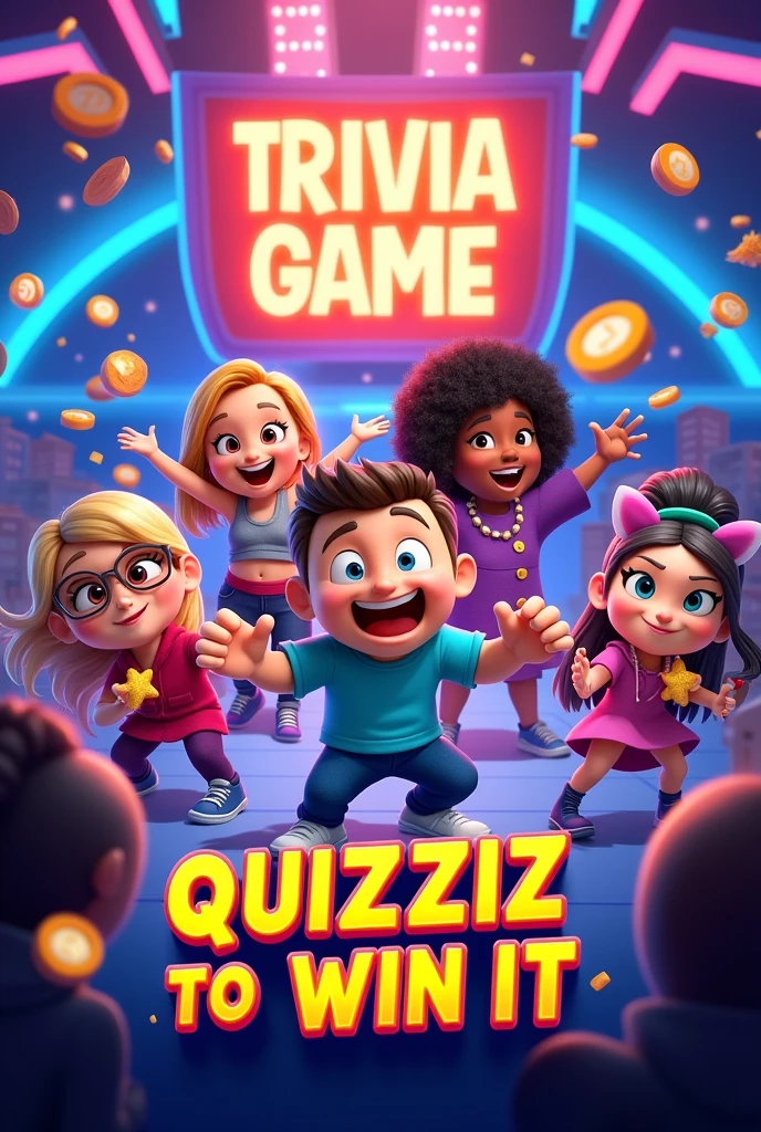Picture Advertisement for a game called "Quizziz to Win It"