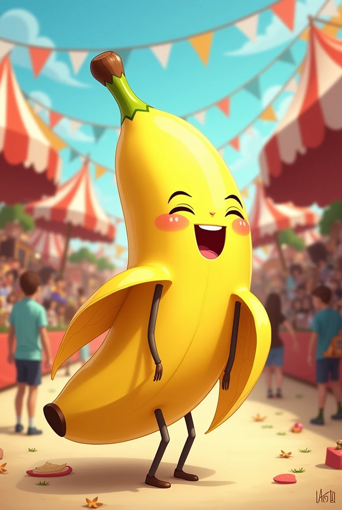 Illustration of a banana costume