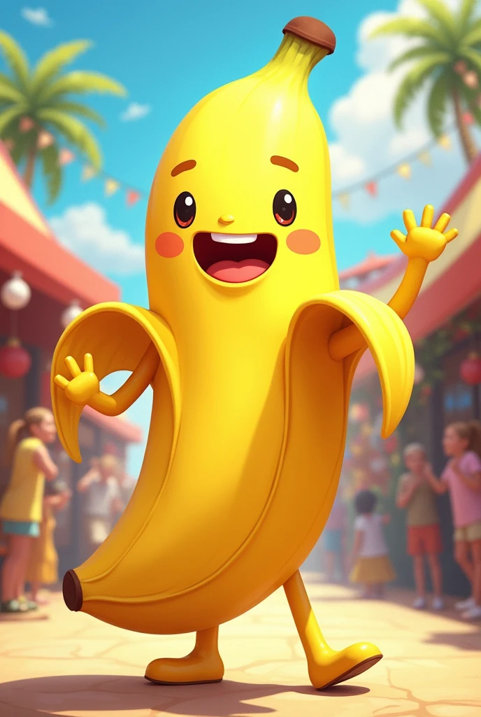 Illustration of a banana costume
