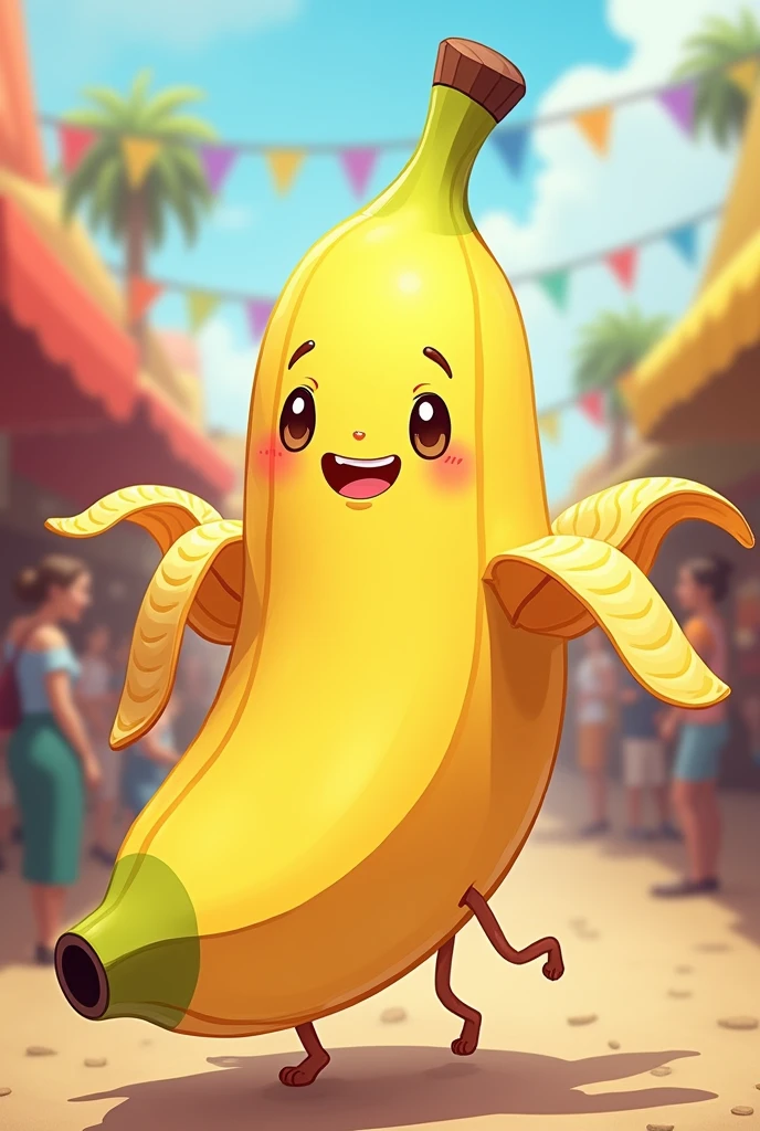 Illustration of a banana costume