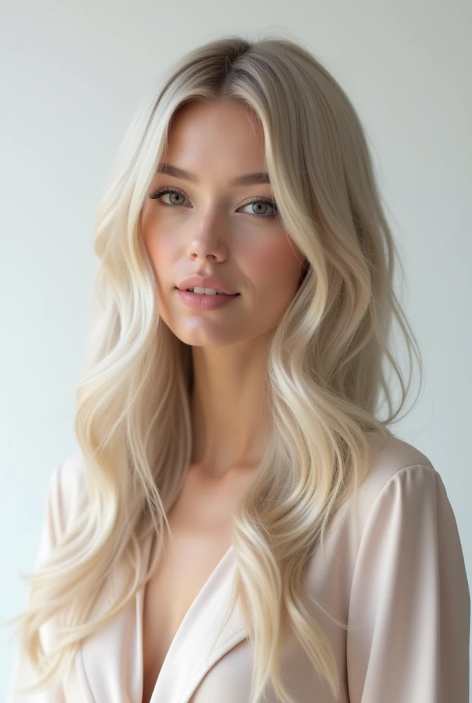 Hair catalogue for fashionable beige ash-colored girls in Omotesando Natural light on a white background
