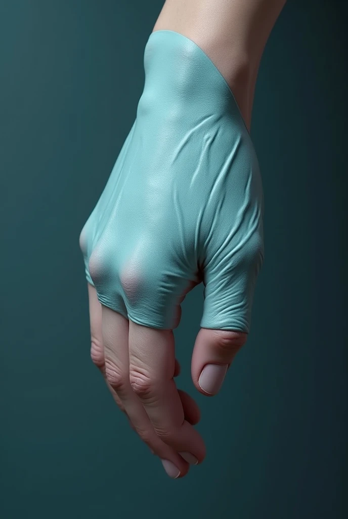 Amputated thumb re attached whose colour changes to pale blue