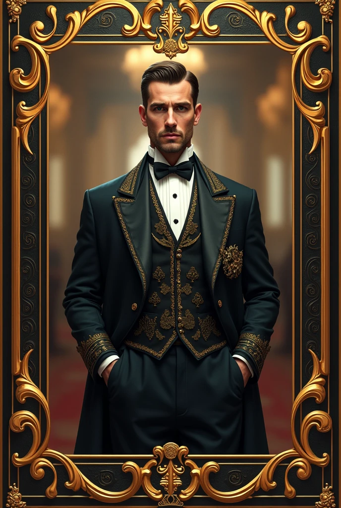 Generate a mirrored playing card, I am a royal valet