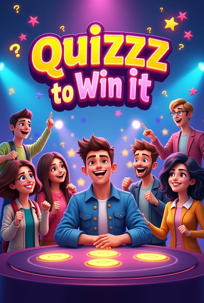 Picture Advertisement for a trivia game called "Quizizz to Win It"